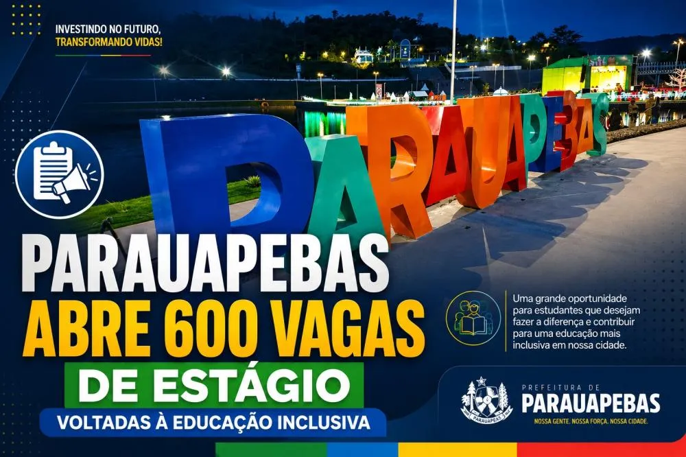 Parauapebas abre 600 vagas de estágio voltados à educação inclusiva 